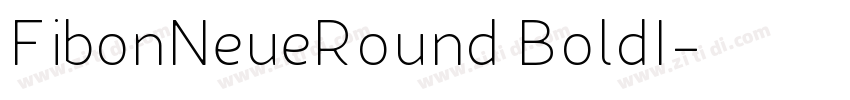 FibonNeueRound BoldI字体转换